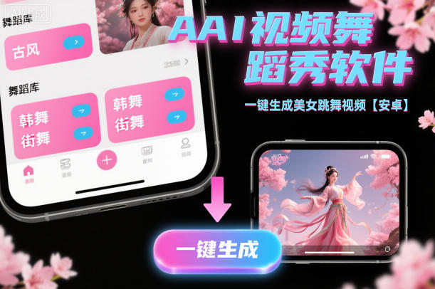 AI视频舞蹈秀软件,一键生成美女跳舞视频【安卓】-八百库